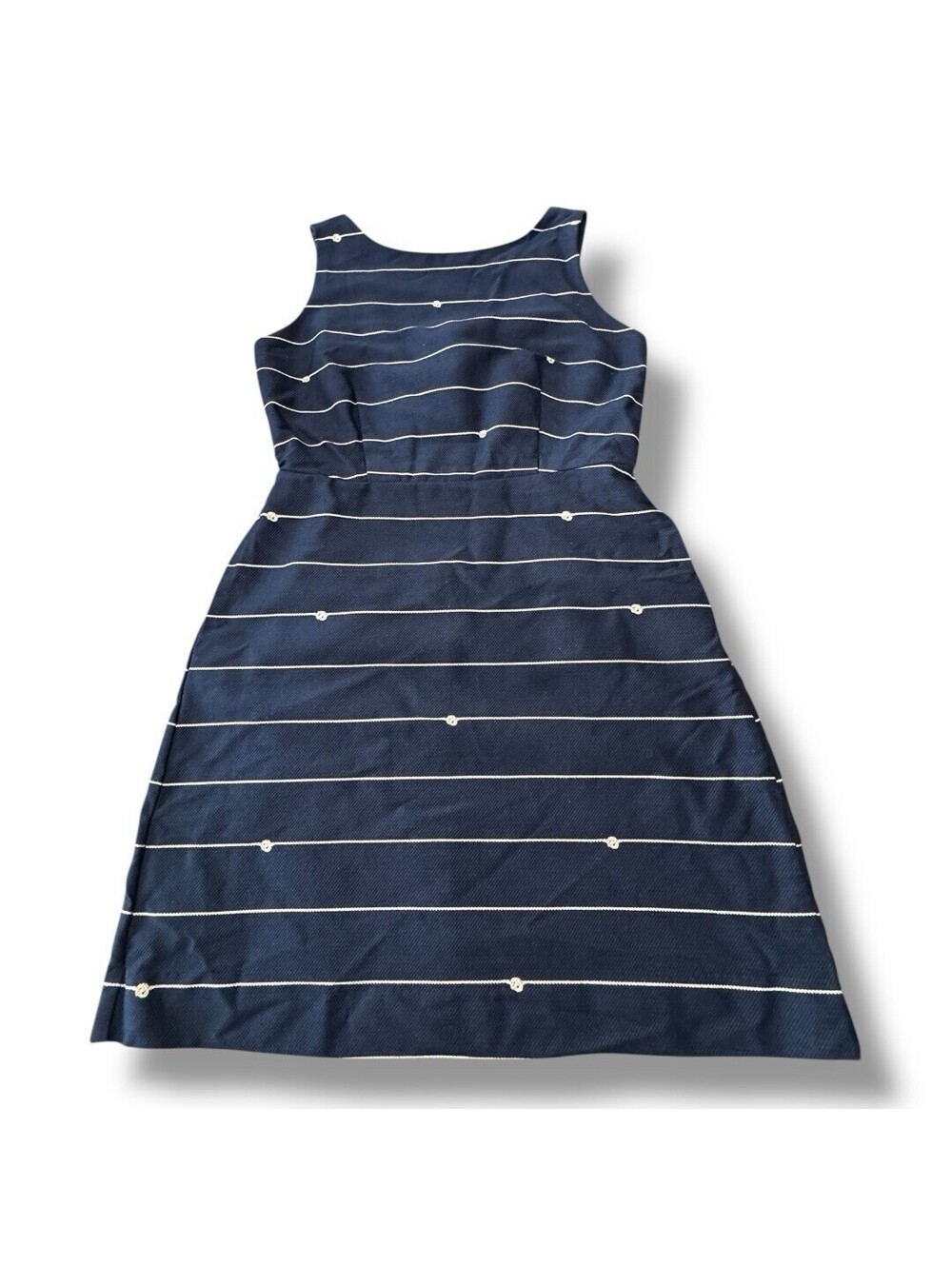 The LImited Navy Embroidered Nautical Know Dress Professional Women’s Size 8